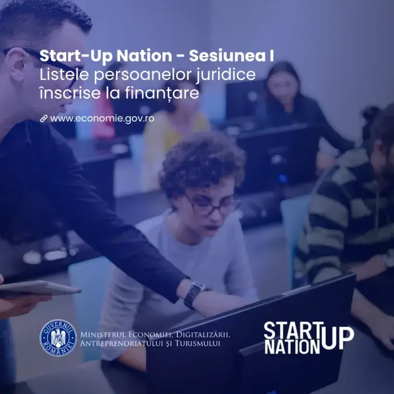 Lista firmelor finanțate prin Start-Up Nation a fost publicată